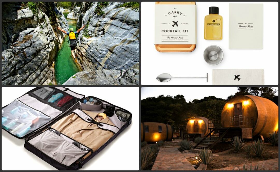 Obsequios originales para papá, desde un viaje para saltar en cascadas, hasta un set para crear cocteles en el avión. 