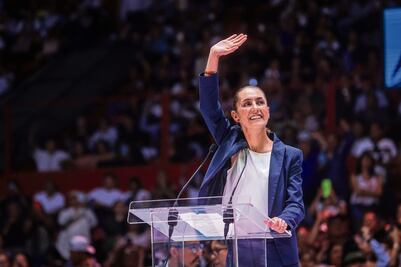  Sheinbaum celebra que INE confirmó su victoria