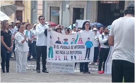 "¡La justicia no se vota!", aseguran trabajadores del Poder Judicial que continúan protestas contra reforma de AMLO