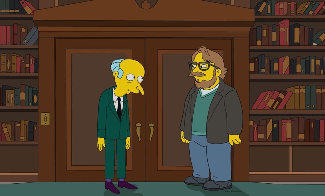 Mexican filmmaker Del Toro appears next to Mr. Burns, an iconic character from the American TV show - Photo: Taken from Guillermo Del Toro's official Twitter account