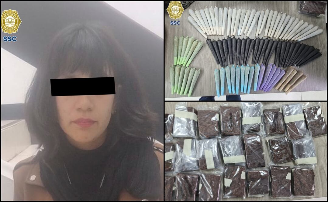 A la mujer le aseguraron 52 pastelitos, 24 gomitas y 85 cigarrillos todos elaborados, presuntamente, con posible marihuana. Fotos: Especiales