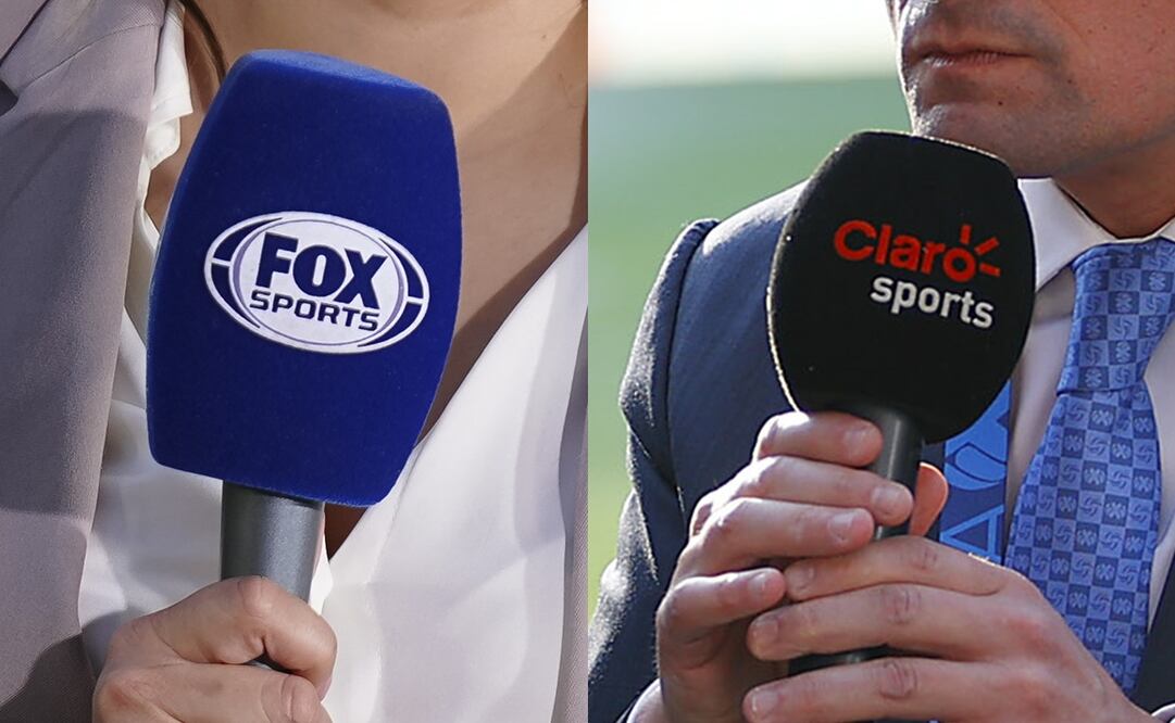 Micrófonos de Claro Sports y FOX Sports - FOTO: Especial