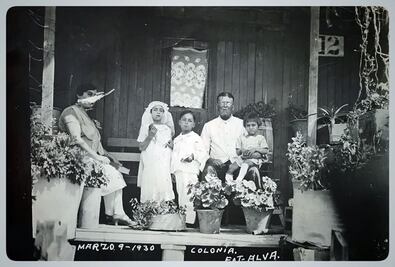 Una familia que vivió en la Estación Colonia de Ferrocarriles Nacionales