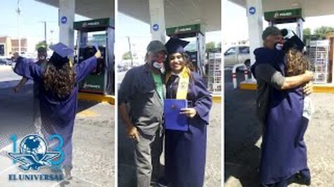 Payasito es sorprendido por su hija; lo visita con toga y birrete