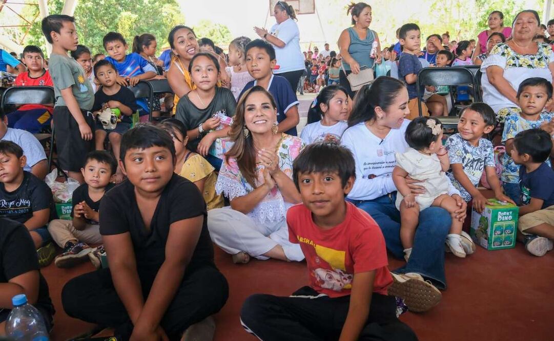 Mara Lezama arranca celebración por el Día de la Niña y el Niño. Foto: Especial