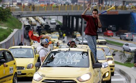Protestan contra Uber en Bogotá; hay 16 detenidos