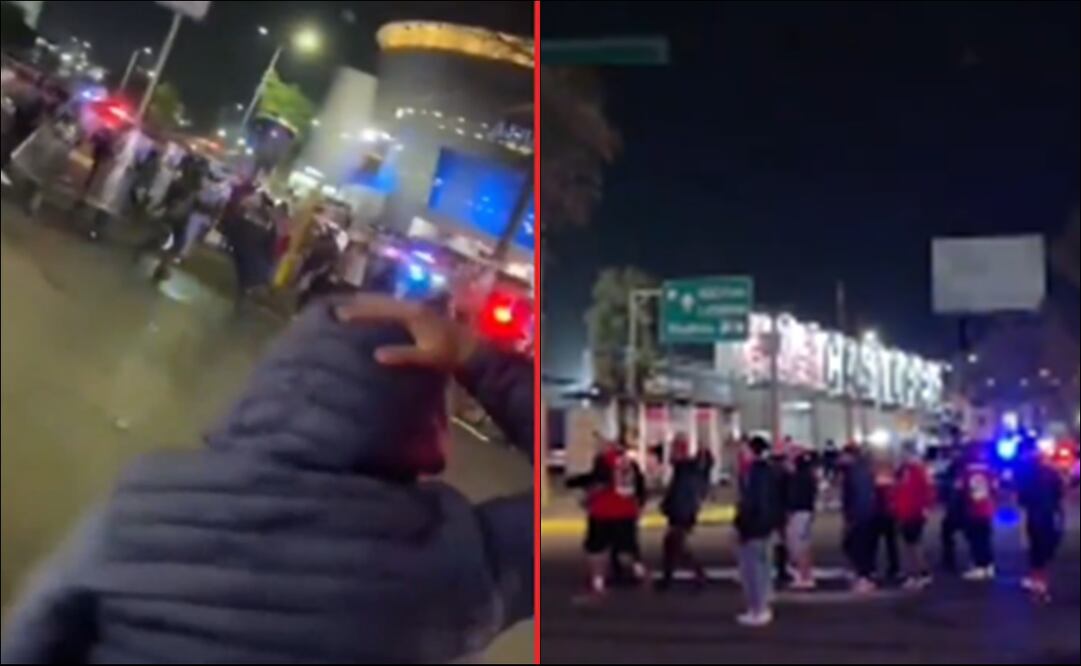 Aficionados de Puebla y Toluca se enfrentaron al final del partido / Foto: Especiales