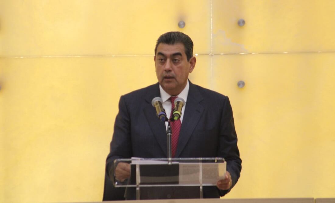El gobernador de Puebla, Sergio Salomón Céspedes, presentó su segundo y último Informe de Labores. Foto: Omar Contreras / EL UNIVERSAL