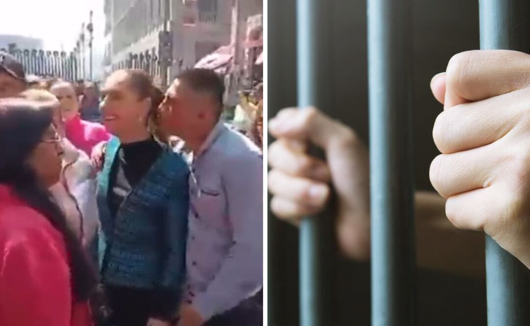 La presidenta Claudia Sheinbaum fue víctima de acoso en el Centro Histórico de la CDMX. Foto: Captura de video