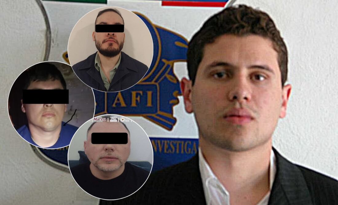 Iván Archivaldo, líder de "Los Chapitos", y sus colaboradores detenidos por el Gabinete de Seguridad. Foto: EL UNIVERSAL