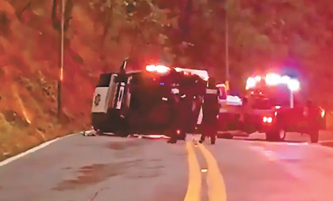 Los uniformados circulaban sobre la carretera Toluca–Temascaltepec cuando fueron atacados. ESPECIAL