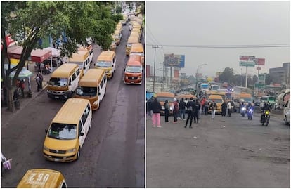 Transportistas bloquean vialidades de Neza e Iztapalapa por asesinato de compañero