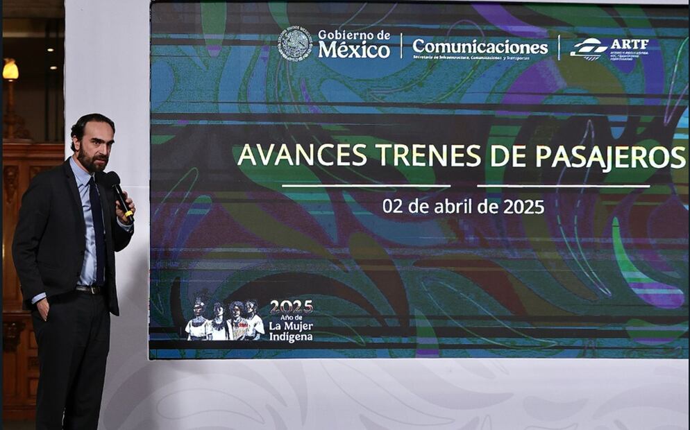 El director general de la Agencia Reguladora de Transporte Ferroviario, Andrés Lajous Loaeza, dijo que el objetivo en este 2025 es iniciar trabajos en 774 kilómetros de vías de pasajeros, esto incluye la infraestructura de carga del Tren Maya, con 70 kilómetros adicionales hacia Progreso, Yucatán. Foto: Berenice Fregoso/EL UNIVERSAL