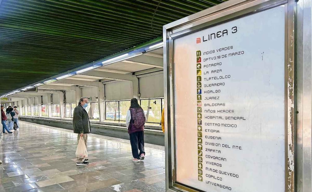 Intervendrán la Línea 3
Una vez concluida la modernización de la Línea 1, que va de Pantitlán a Observatorio, el Gobierno de la Ciudad de México va por la intervención de la Línea 3, que corre de Indios Verdes a CU. La inversión inicial es de 5 mil mdp. Foto: Archivo / EL UNIVERSAL