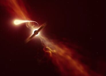 "Espaguetización", cuando un agujero negro devora a una estrella