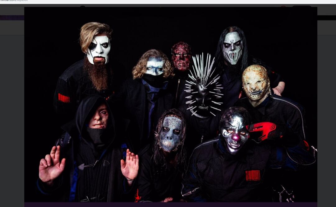 Slipknot. Foto: Captura Twitter Slipknot
