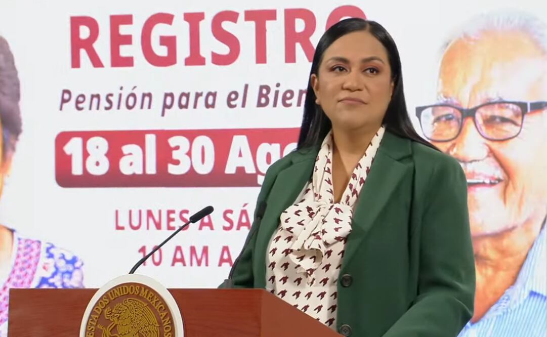 Ariadna Montiel, secretaria de Bienestar. Foto: captura de pantalla