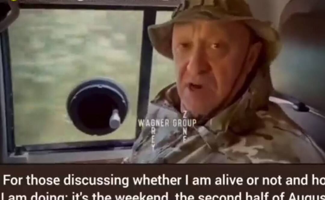 Según los canales que difundieron el vídeo, este fue grabado entre el 19 y el 20 de agosto, pero no fue publicado en vida de Prigozhin, que murió el 23 de agosto. Foto: Tomada de video