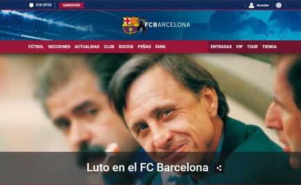 El Barça expresa pésame por Cruyff, al que considera "leyenda" del club