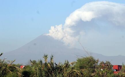 Cae ceniza del "Popo" en San Martín Texmelucan, Puebla