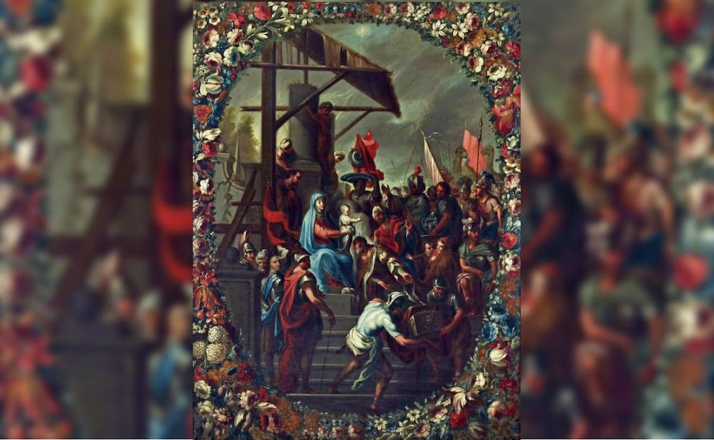 La adoración de los Reyes Magos,
de Juan Rodríguez Juárez. Foto: INBAL