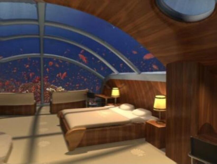 Duerme con los peces en lujosos hoteles bajo el mar 