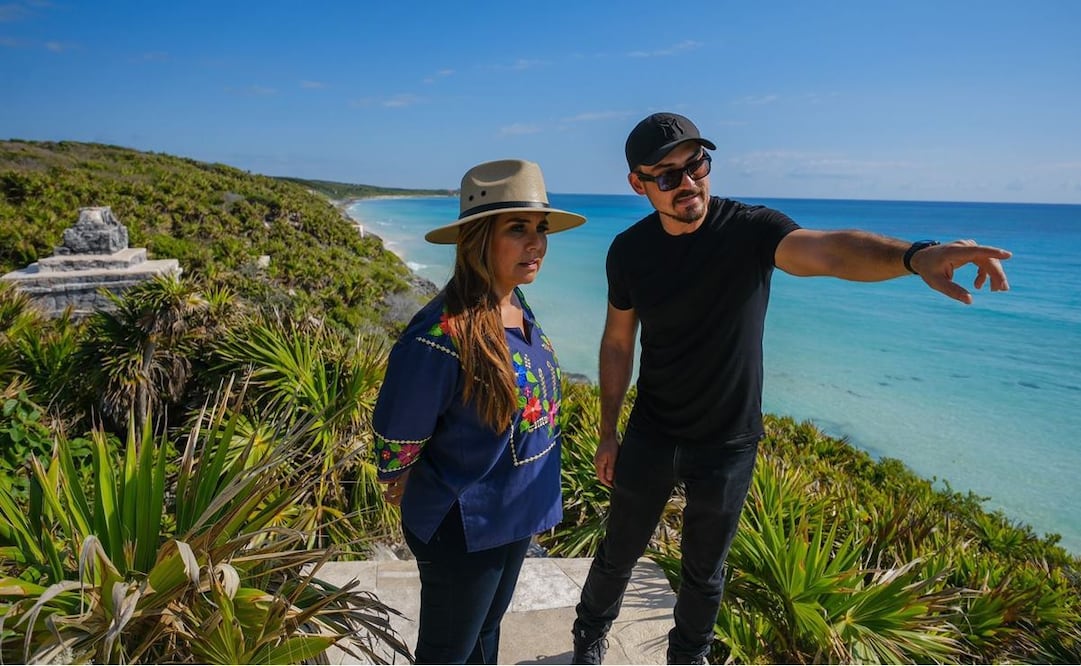 Mara Lezama y Román Meyer supervisando el Parque del Jaguar. Foto: Especial