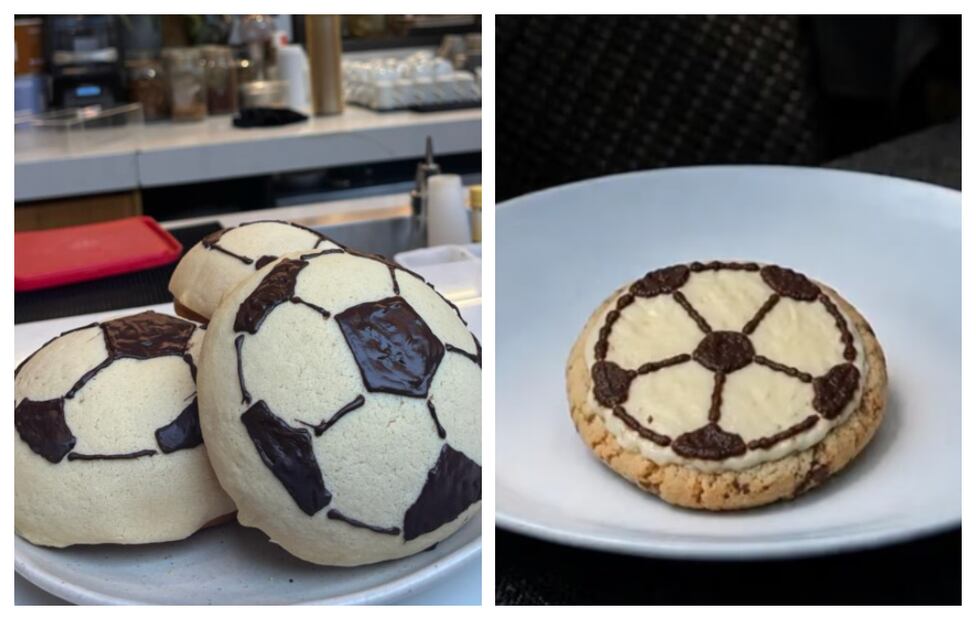 En Aromas tienen disponibles conchas rellenas y galletas en forma de balón. Foto: cortesía Grupo Carolo