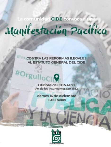 Comunidad del CIDE convoca a manifestación para protestar contra cambios en el Estatuto General