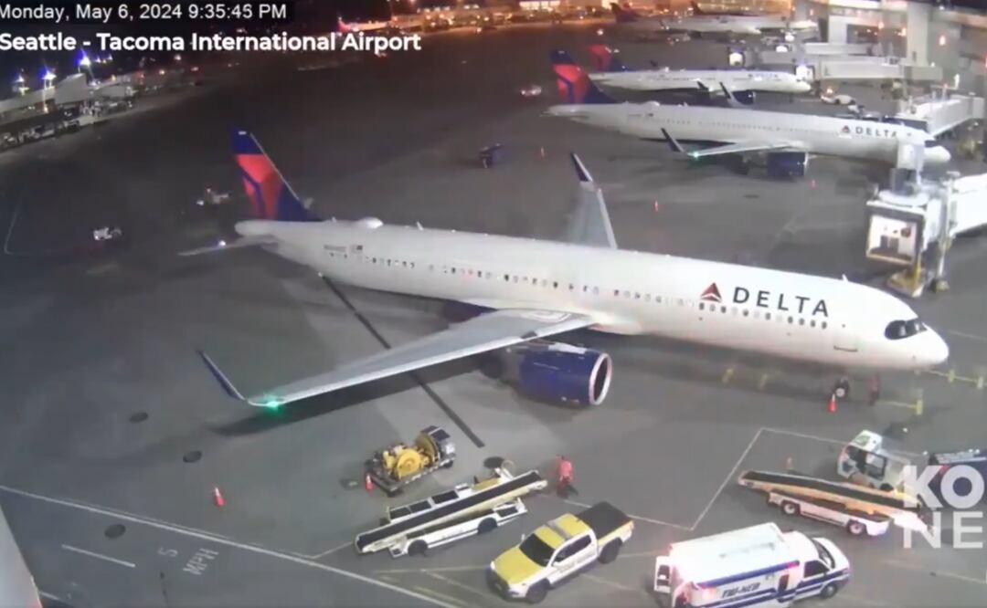 Video muestra momento en que avión procedente de Cancún se incendia, al aterrizar en Seattle. Foto: Captura de imagen