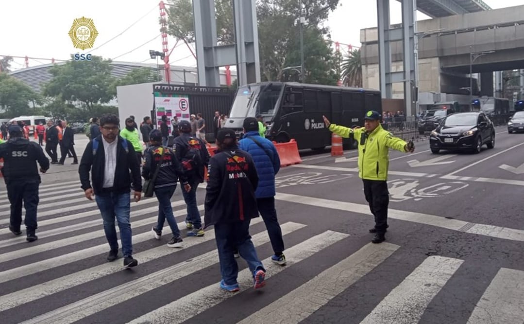 Operativo por el Gran Premio de la Formula 1. Foto: @OVIALCDMX