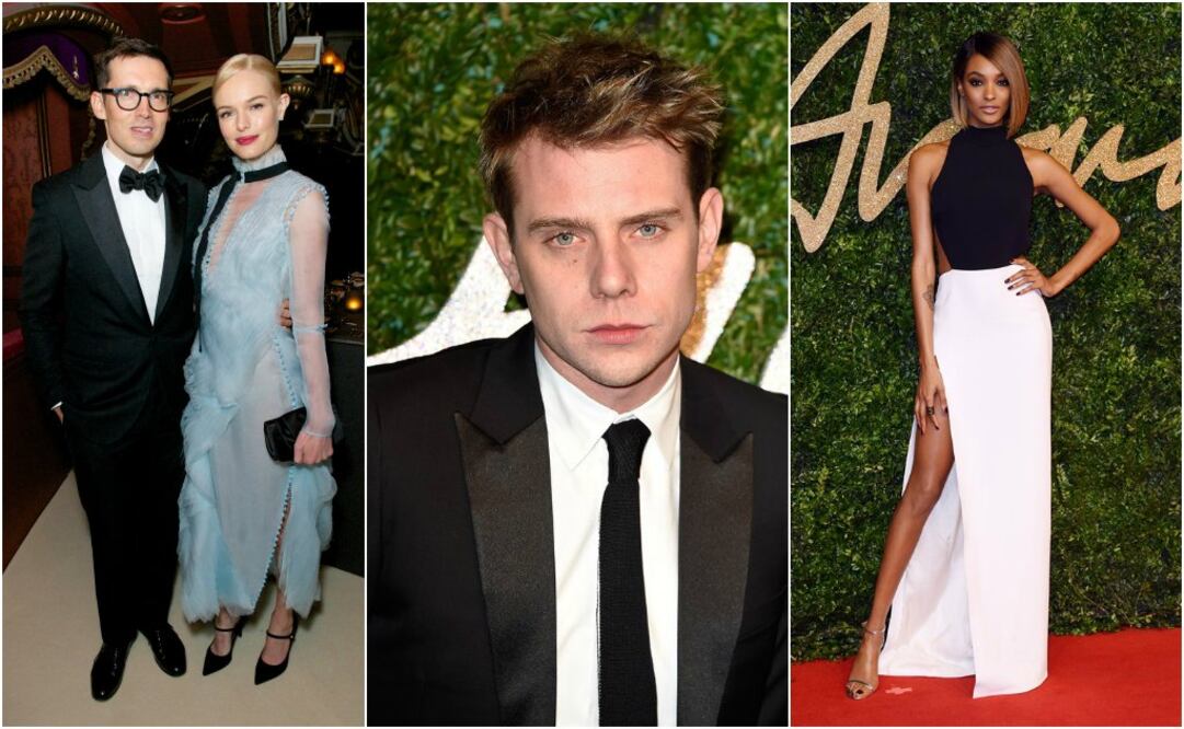 De izquierda a derecha: Erdem Moralioglu y Kate Bosworth, J.W Anderson, y Jourdan Dunn