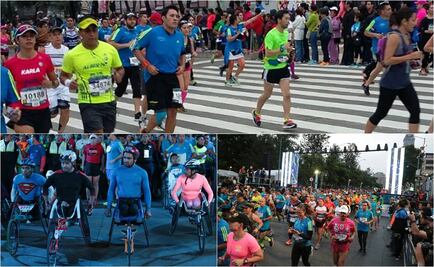 Corren el Maratón de la Ciudad de México