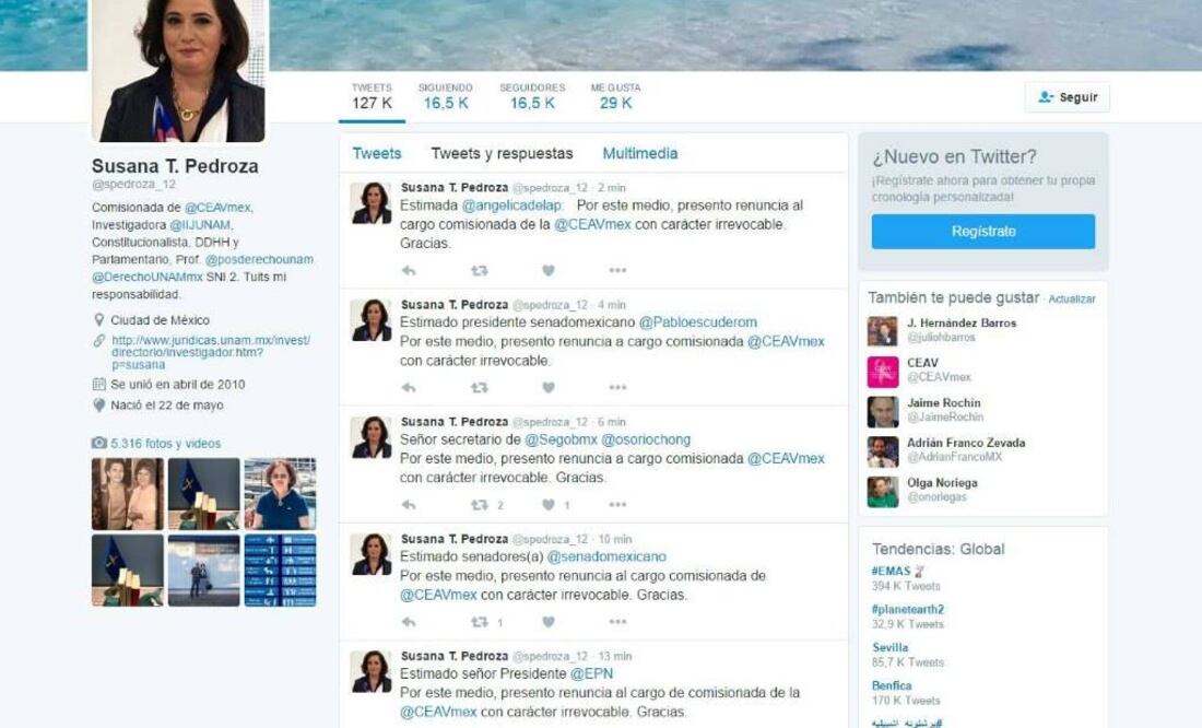 Comisionada de Atención a Víctimas presenta renuncia en Twitter