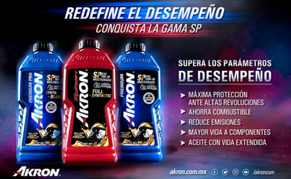 Lanza AKRON nueva generación de lubricantes SP