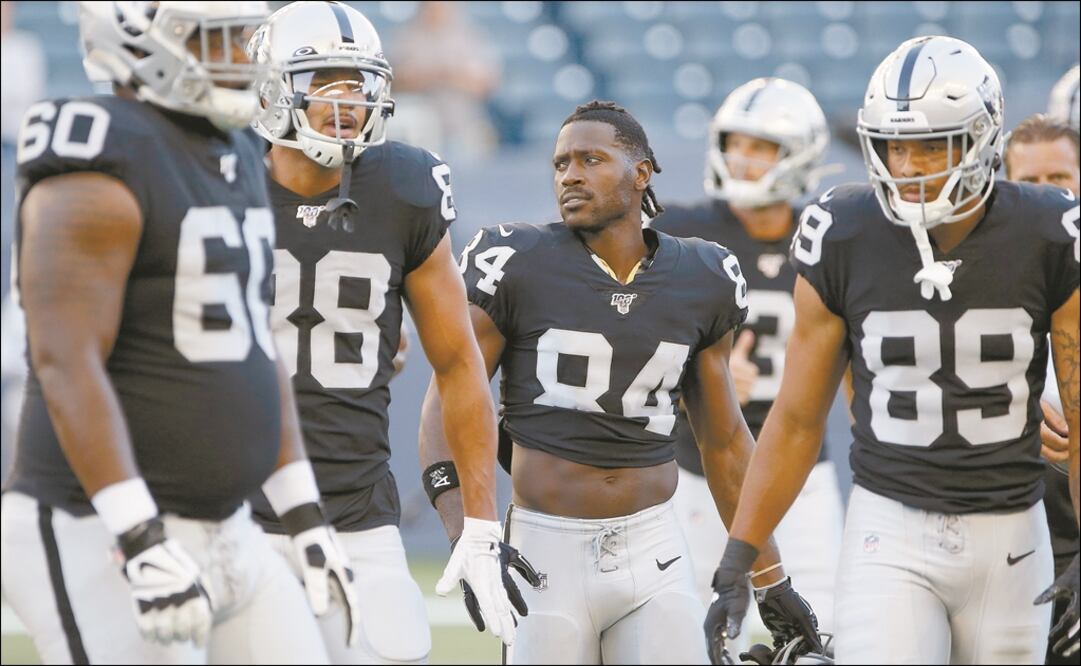 Antonio Brown con los Raiders. Foto: AP