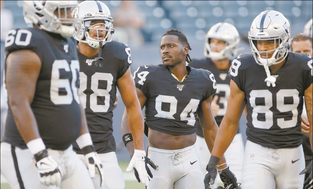 Antonio Brown con los Raiders. Foto: AP