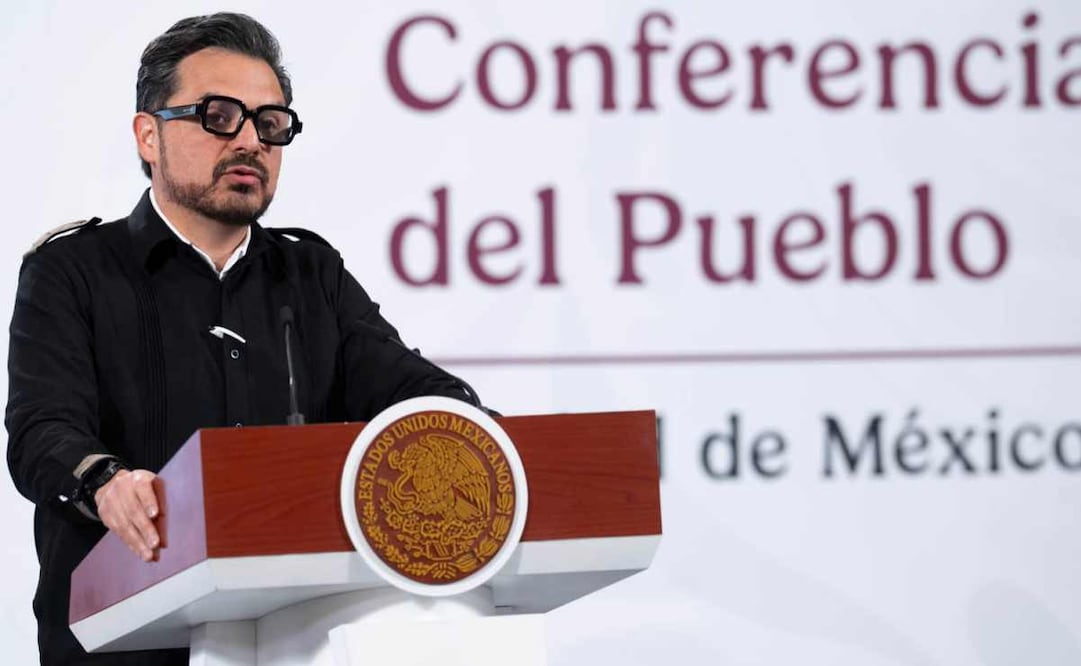 Zoé Robledo, director general del IMSS, durante la mañanera de este 29 de octubre del 2025. Foto: Presidencia,