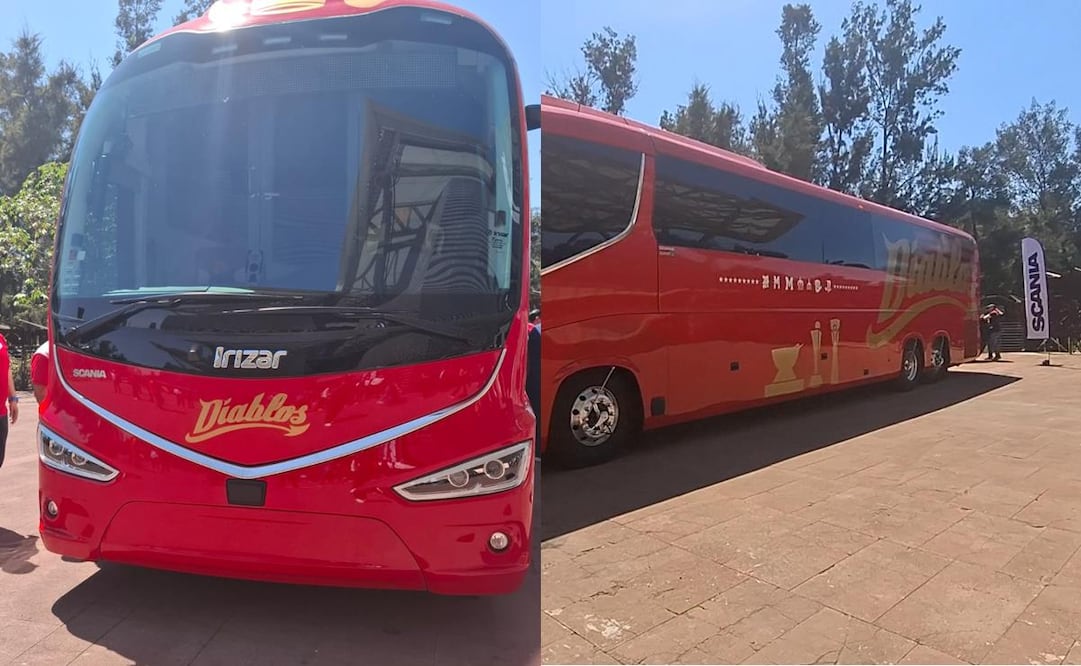 Los Diablos Rojos del México presentan su autobús / Foto: Agustín Elías-EL UNIVERSAL