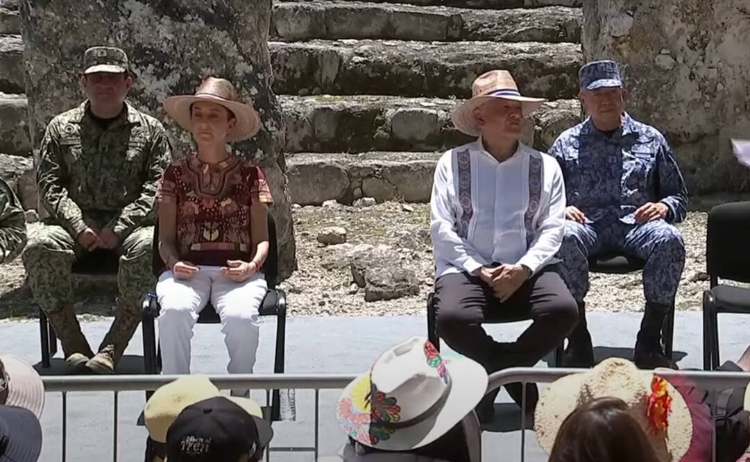 Andrés Manuel López Obrador y Claudia Sheinbaum. Foto: Captura