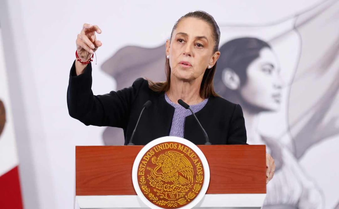 La presidenta Claudia Sheinbaum durante la mañanera del 29 de enero del 2026. Foto: Diesgo Simón / EL UNIVERSAL
