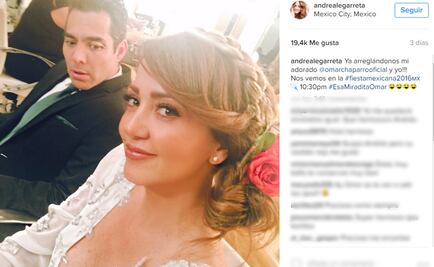 La indiscreta mirada de Omar Chaparro al escote de Andrea Legarreta