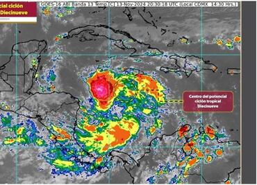 Se forma potencial Ciclón Tropical Diecinueve en el Caribe; por ahora no hay riesgo para México