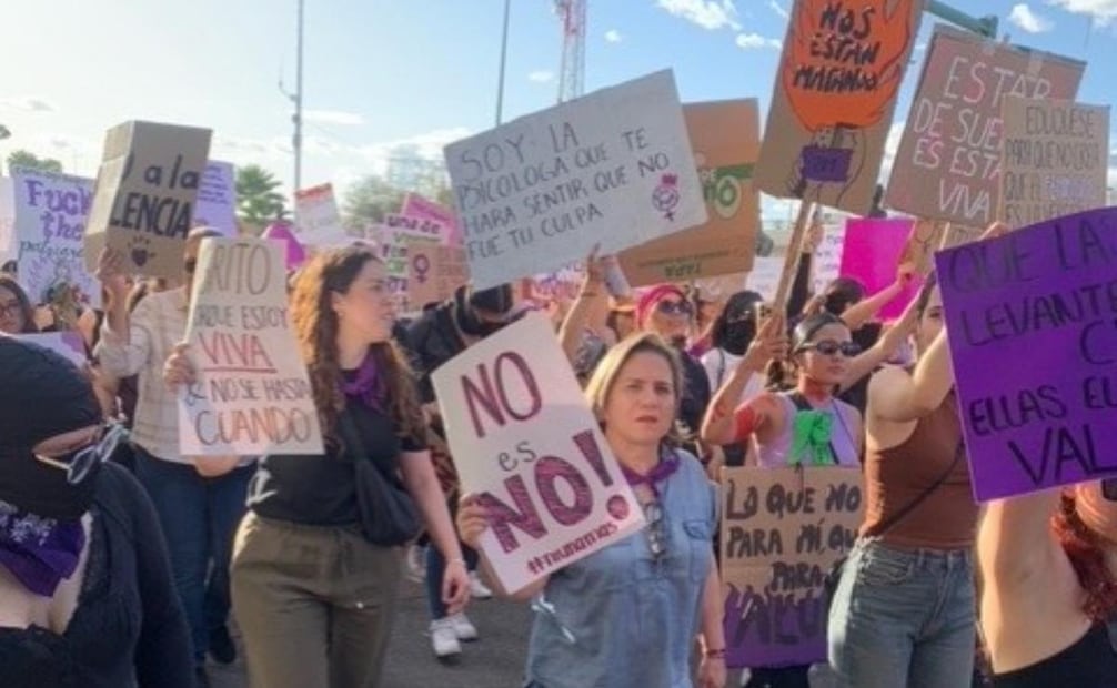 Marcha del 8M en Sonora (05/03/2026). Foto: Especial