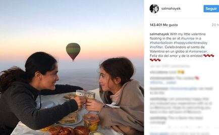 Salma Hayek festejó San Valentín junto a su hija