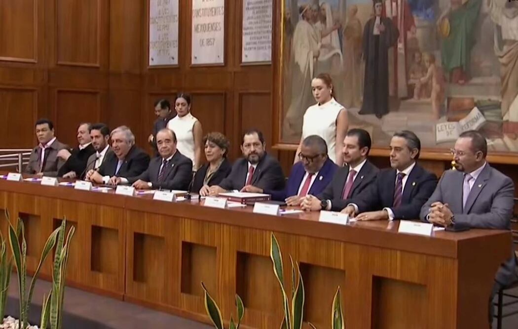 Primer Informe de Gobierno de la gobernadora Delfina Gómez. Foto: Especial