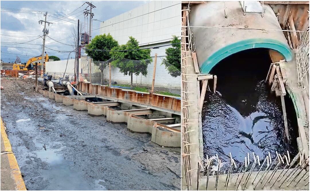 Aunque el colector ya opera, los trabajos seguirán para concluir obras complementarias, como reposición de carpeta asfáltica y restauración de infraestructura del Trolebús. Fotos: Emilio Fernández / EL UNIVERSAL y Especial