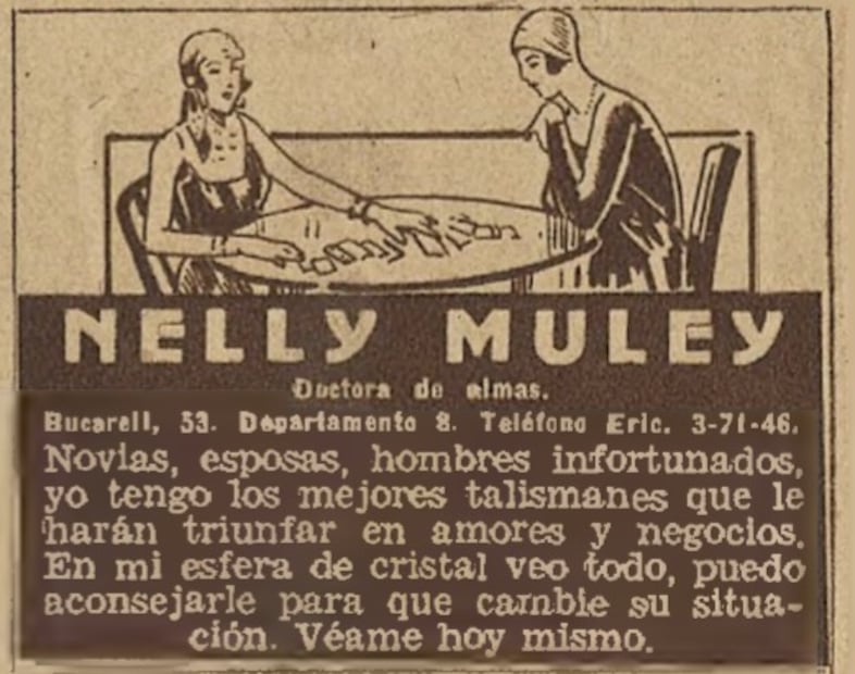 La esoterista Nelly Muley trabajó en Bucareli, a unos pasos del Cine Bucareli. 
Mayo de 1932.
Hemeroteca EL UNIVERSAL.
