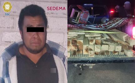 Detienen a hombre que transportaba madera ilegal en Tlalpan; aseguran más de 40 productos maderables
