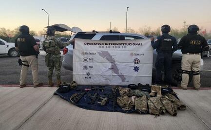 Decomisan armamento, equipo táctico y vehículos en zona rural de Comondú, BCS; no se reportan detenidos